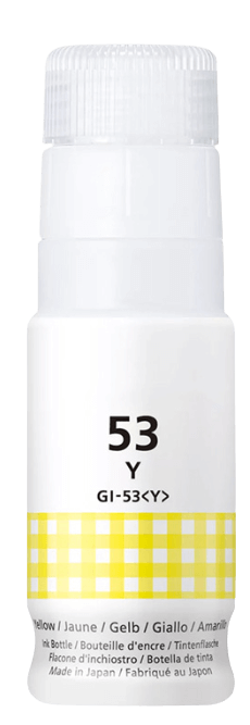 PixoJet Canon GI-53Y 4690C001 gul Blekk refill | Innhold: 60 ml.