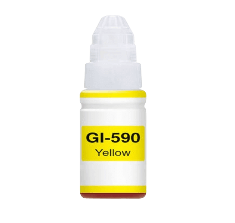 PixoJet Canon GI-590Y 1606C001 gul Blekk refill | Innhold: 70 ml.