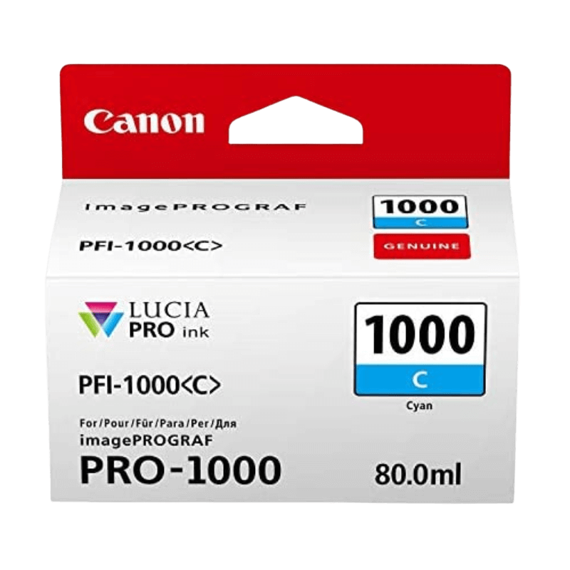 Canon Original PFI-1000C 0547C001 cyan blekkpatron | Innhold: 80 ml.