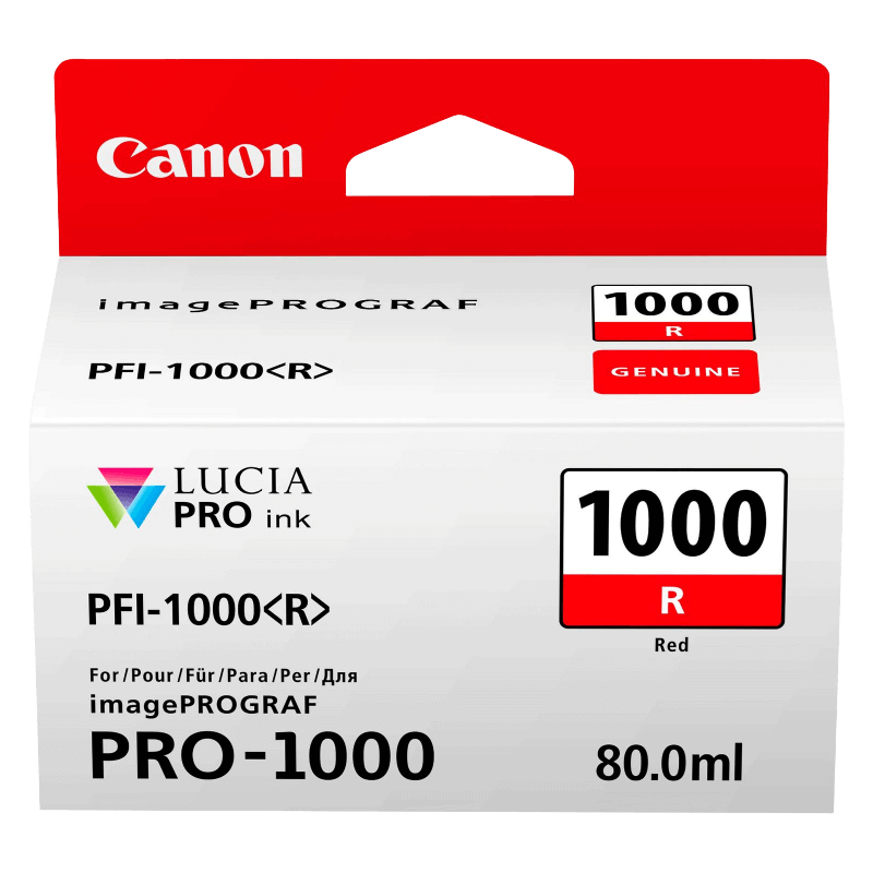 Canon Original PFI-1000R 0554C001 rød blekkpatron | Innhold: 80 ml.