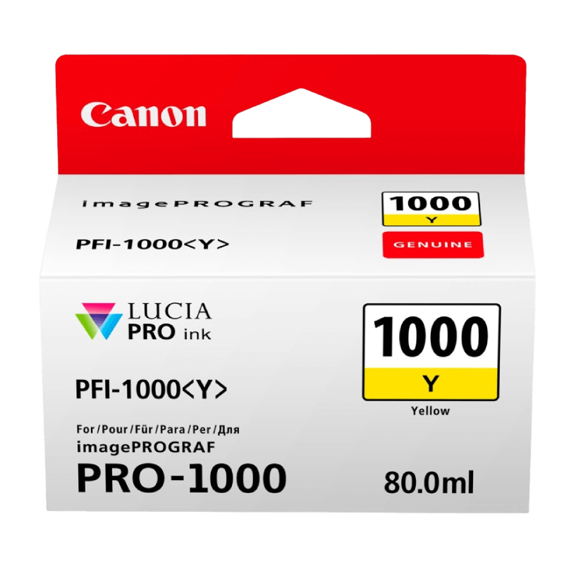 Canon Original PFI-1000Y 0549C001 gul blekkpatron | Innhold: 80 ml.