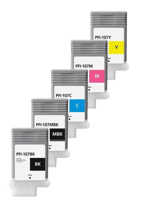 PixoJet Canon PFI-107 verdipakke - 5 stk.