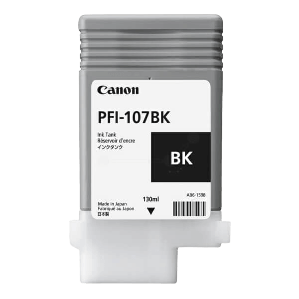 Canon Original PFI-107BK 6705B001 svart blekkpatron | Innhold: 130 ml.