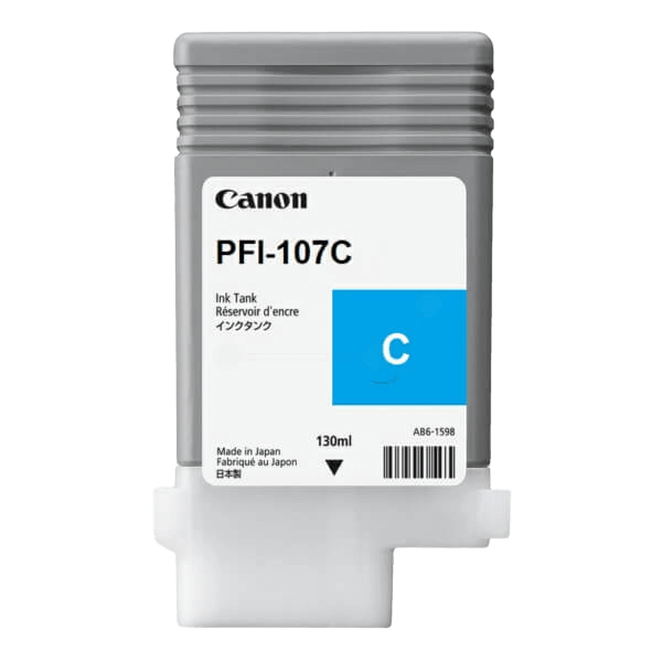 Canon Original PFI-107C 6706B001 cyan blekkpatron | Innhold: 130 ml.