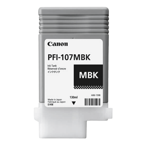 Canon Original PFI-107MBK 6704B001 matt svart blekkpatron | Innhold: 130 ml.