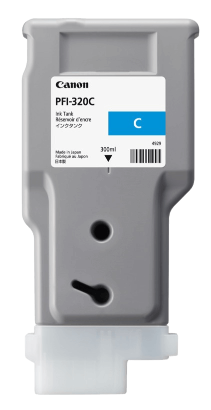 Canon Original PFI-320C 2891C001 XL cyan blekkpatron | Innhold: 300 ml.