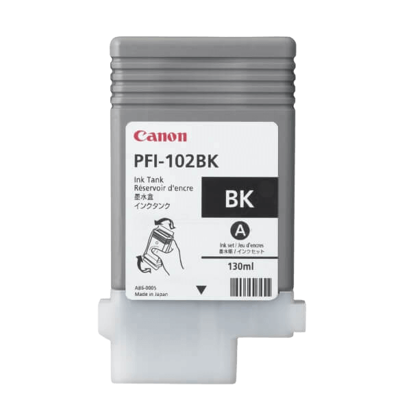 Canon Original PFI102BK 0895B001 svart blekkpatron | Innhold: 130 ml.