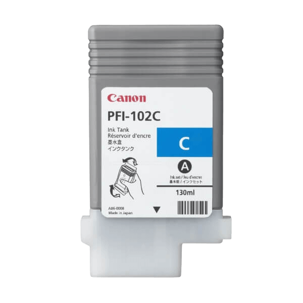 Canon Original PFI102C 0896B001 cyan blekkpatron | Innhold: 130 ml.