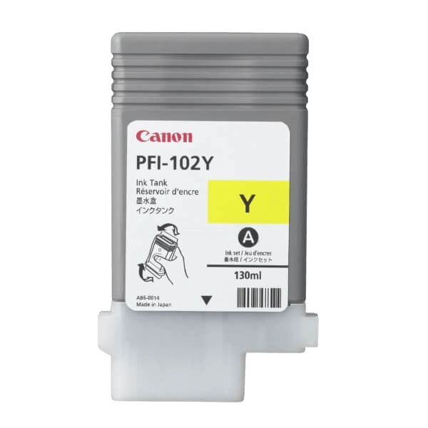 Canon Original PFI102Y 0898B001 gul blekkpatron | Innhold: 130 ml.