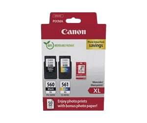 Canon Original PG-545XL + CL-546XL + Papir 8286B011 CMYK rabattpakke | Innhold: 15 + 13 ml.