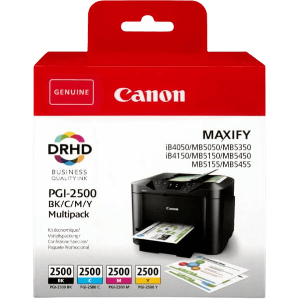 Canon Original PGI-2500 9290B004 CMYK rabattpakke | Innhold: 29,1 + 3 x 9,6 ml.