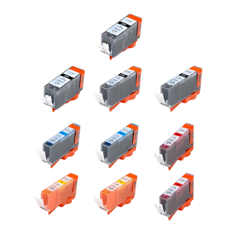 PixoJet Canon PGI-520 verdipakke - 10 stk.