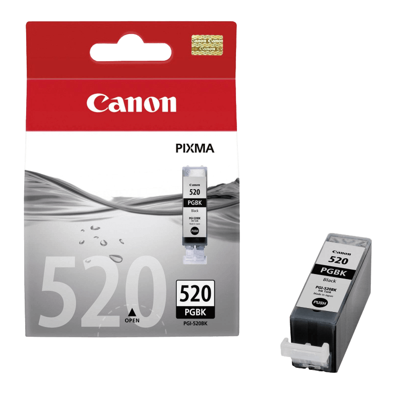 Canon Original PGI520BK 2932B001 pigmentsvart blekkpatron | Innhold: 19 ml.