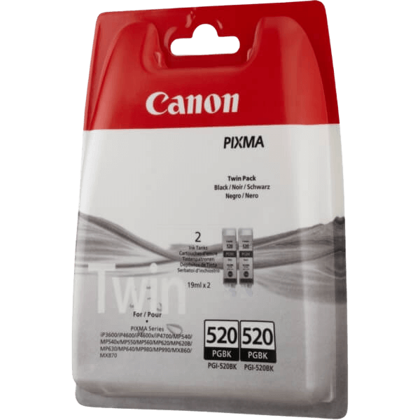 Canon Original PGI520BKTWIN 2932B012 twin pack svart blekkpatron | Innhold: 38 ml.