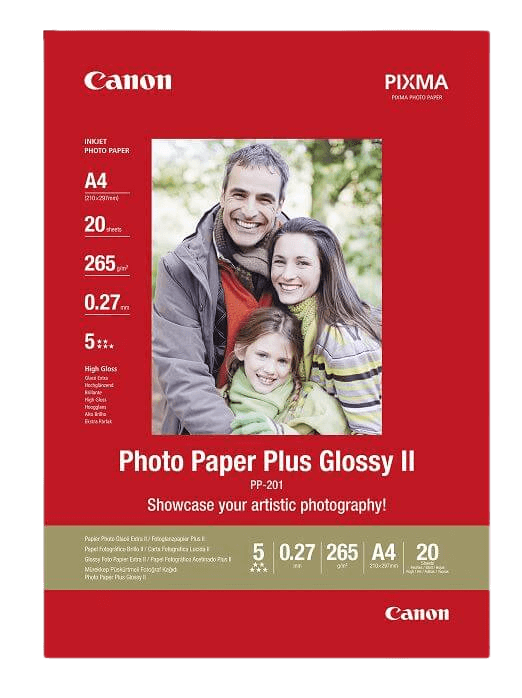 Canon Papir PP-201 Photo Paper Plus II A4 2311B019 papir foto A4 | Innhold: 20 sider