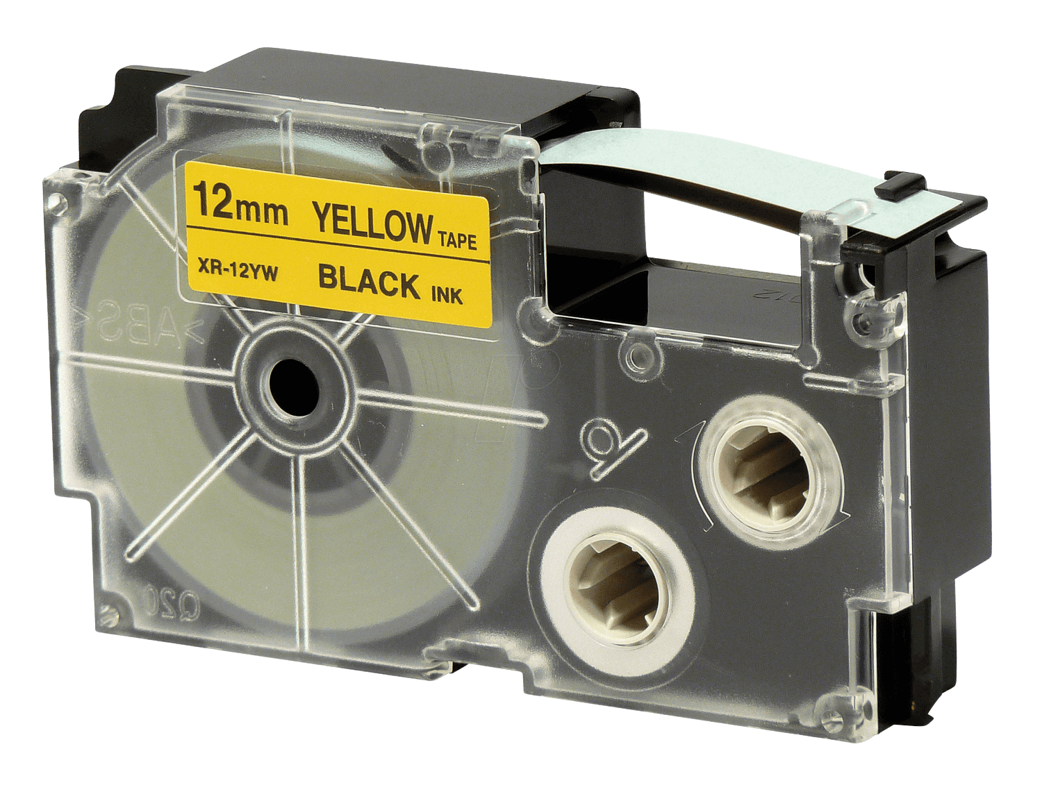 PixoJet Casio XR-12YW 12 mm x 8 m Svart tekst / gul teip