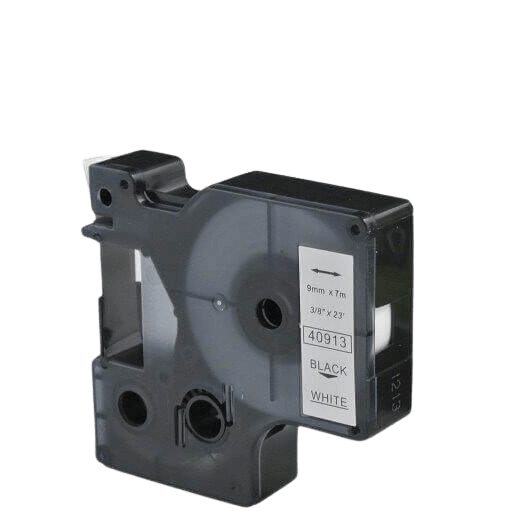 PixoJet Dymo D1 40913 S0720680 9 mm x 7 m Svart tekst / hvit teip