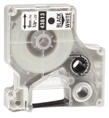 PixoJet Dymo S0720780 43613 6 mm x 7 m Svart tekst / hvit teip