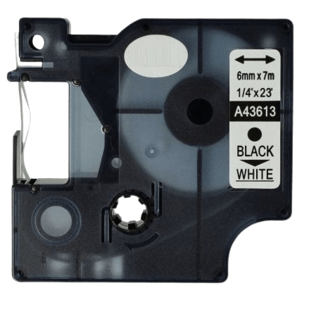 PixoJet Dymo S0720820 45800 19 mm x 7 m Svart tekst / Gjennomsiktig teip