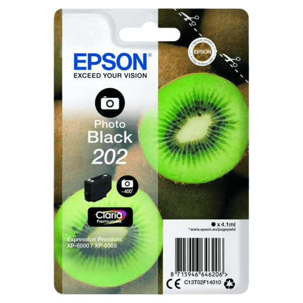 Epson Original 202 C13T02F14010 fotosvart blekkpatron | Innhold: 4,1 ml.