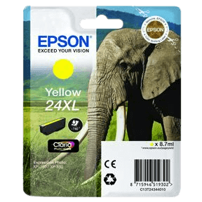 Epson Original 24XL C13T24344012 gul blekkpatron | Innhold: 10 ml.