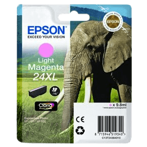 Epson Original 24XL C13T24364012 lys magenta blekkpatron | Innhold: 10 ml.