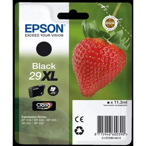Epson Original 29 C13T29914012 XL svart blekkpatron | Innhold: 11,3 ml.