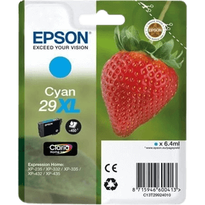 Epson Original 29 C13T29924012 XL cyan blekkpatron | Innhold: 6,4 ml.