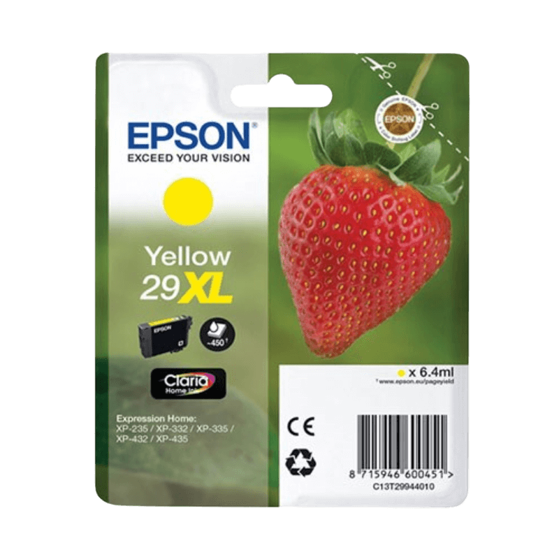 Epson Original 29 C13T29944012 XL gul blekkpatron | Innhold: 6,4 ml.