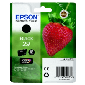 Epson Original 29 C13T29814012 svart blekkpatron | Innhold: 5,3 ml.