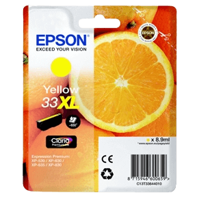 Epson Original 33 C13T33644012 XL gul blekkpatron | Innhold: 8,9 ml.