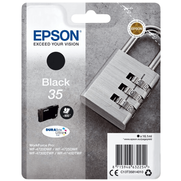 Epson Original 35 C13T35814010 svart blekkpatron | Innhold: 16,1 ml.