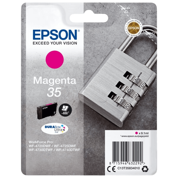 Epson Original 35 C13T35834010 magenta blekkpatron | Innhold: 9,1 ml.