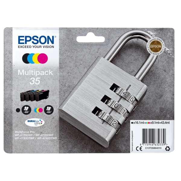 Epson Original 35 C13T35864010 CMYK rabattpakke | Innhold: 43,4 ml.