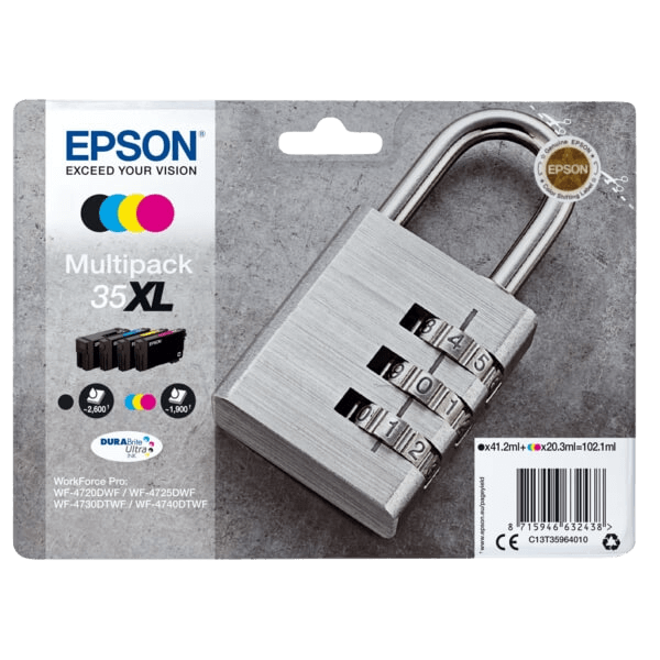 Epson Original 35 C13T35964010 XL CMYK rabattpakke | Innhold: 102,2 ml.