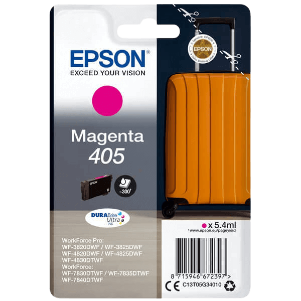 Epson Original 405 C13T05G34010 magenta blekkpatron | Innhold: 5,4 ml.