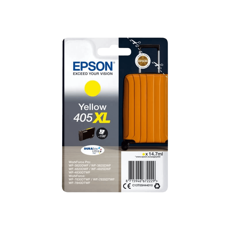 Epson Original 405XL C13T05H44010 gul blekkpatron | Innhold: 14,7 ml.