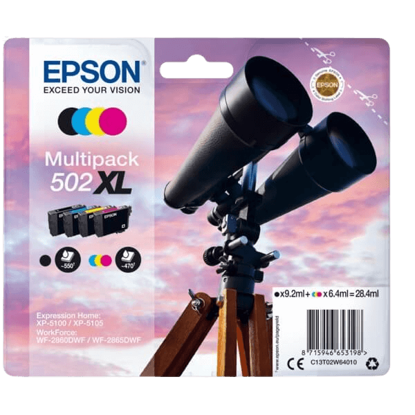 Epson Original 502XL C13T02W64010 CMYK rabattpakke | Innhold: 1960 sider