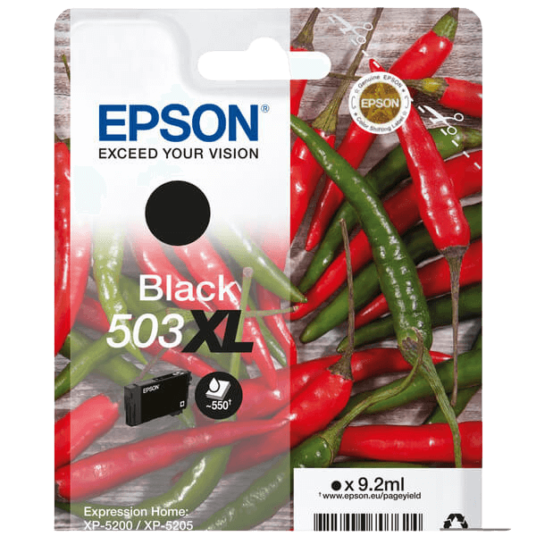 Epson Original 503XLBK C13T09R14010 svart blekkpatron | Innhold: 9,2 ml.