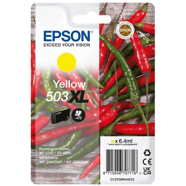 Epson Original 503XLY C13T09R44010 gul blekkpatron | Innhold: 6,4 ml.