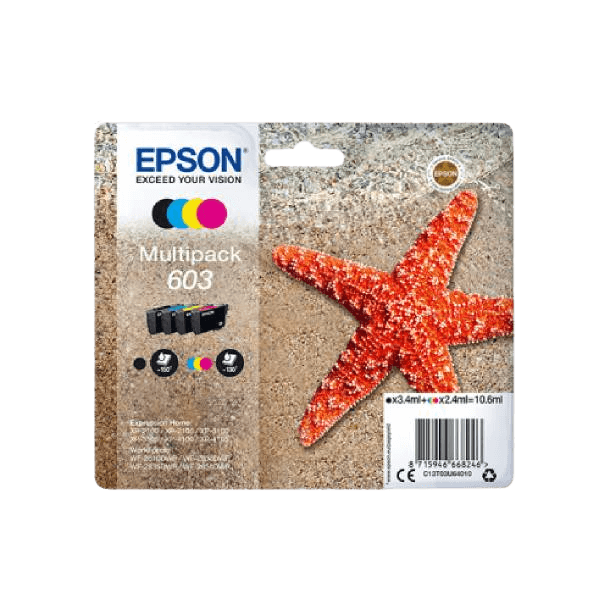 Epson Original 603 C13T03U64010 CMYK rabattpakke | Innhold: 3,4 + 3x2,4 ml.