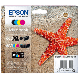 Epson Original 603XL/603 C13T03A94010 CMYK rabattpakke | Innhold: 8,9 + 3x2,4 ml.