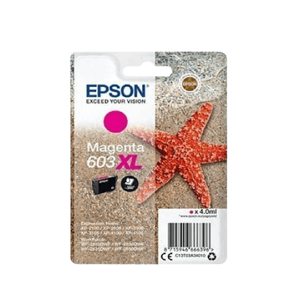 Epson Original 603XL C13T03A34010 magenta blekkpatron | Innhold: 4 ml.