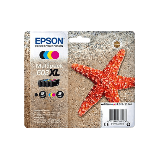 Epson Original 603XL C13T03A64010 CMYK rabattpakke | Innhold: 8,9 + 3x4 ml.