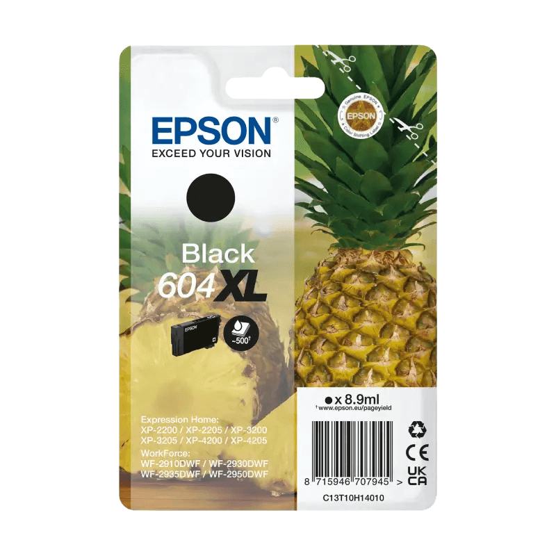 Epson Original 604XL C13T10H14010 svart blekkpatron | Innhold: 8,9 ml.