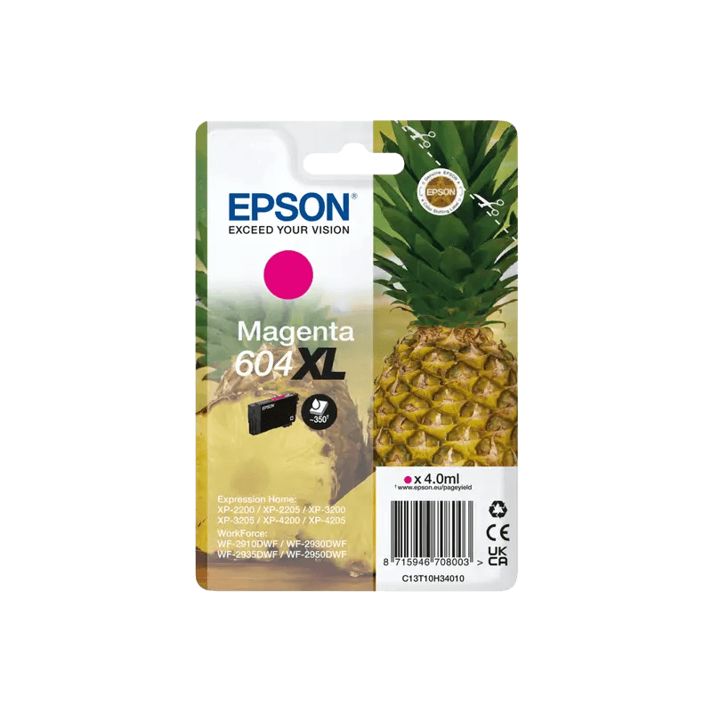 Epson Original 604XL C13T10H34010 magenta blekkpatron | Innhold: 4 ml.