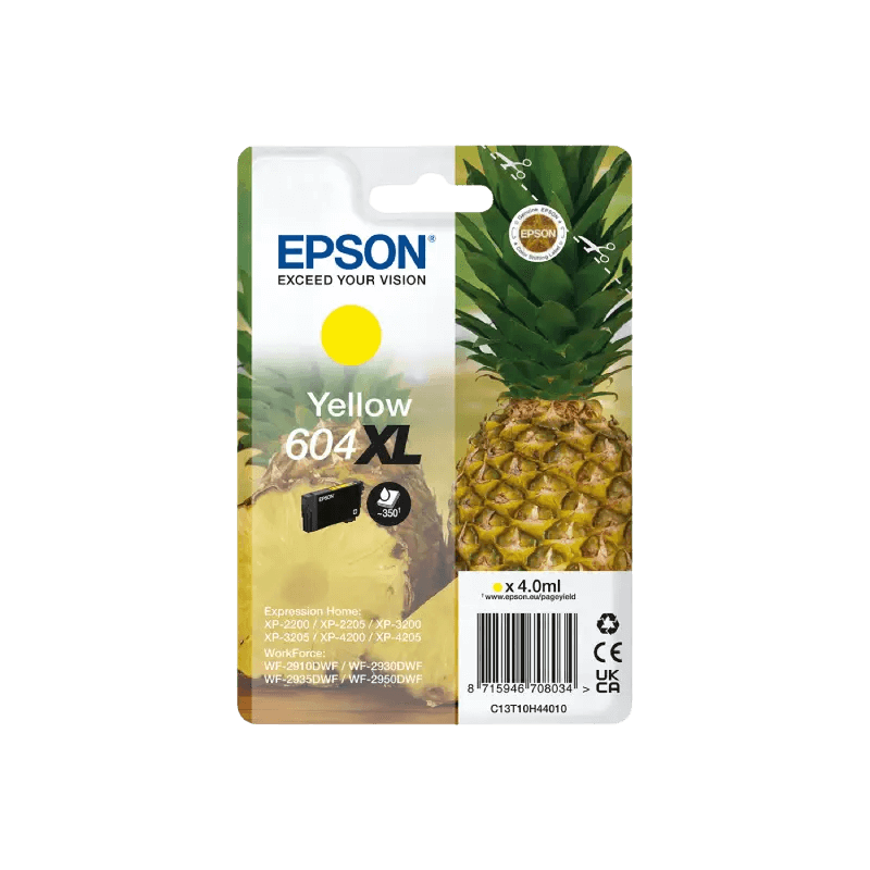 Epson Original 604XL C13T10H44010 gul blekkpatron | Innhold: 4 ml.