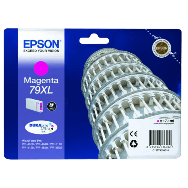 Epson Original 79 C13T79034010 XL magenta blekkpatron | Innhold: 17 ml.