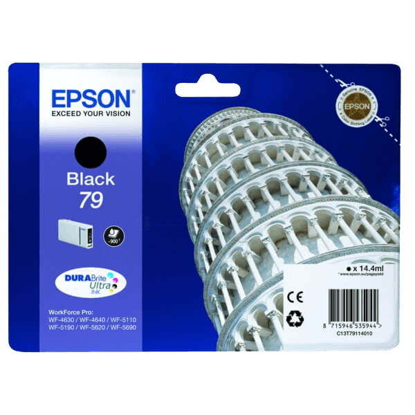 Epson Original 79 C13T79114010 svart blekkpatron | Innhold: 14,4 ml.