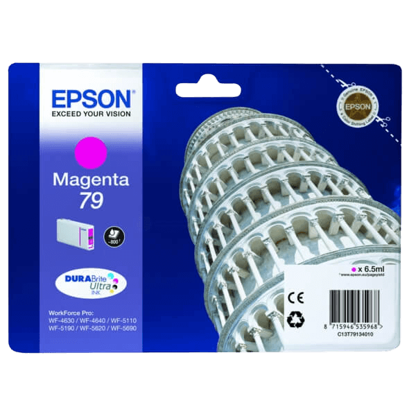 Epson Original 79 C13T79134010 magenta blekkpatron | Innhold: 6,5 ml.